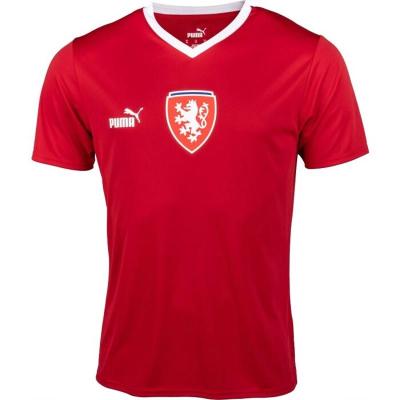 彪马(Puma)男士运动T恤捷克国家队粉丝款舒适透气短袖球衣