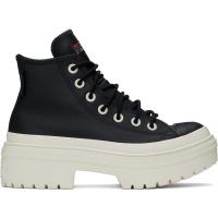 匡威(CONVERSE)高帮皮革跑鞋女鞋系带运动鞋户外休闲鞋防滑橡胶底