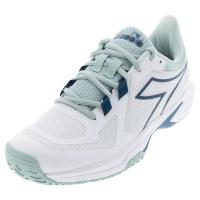 迪亚多纳(DIADORA)女子网羽运动鞋白色蓝橙女款专业级缓震透气排