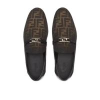 芬迪(FENDI)户外休闲鞋男鞋FF图案饰品牌标识聚酯纤维橡胶乐福鞋