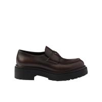 普拉达(PRADA)男士户外休闲鞋珐琅金属徽标皮质鞋垫轻便舒适乐福