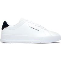 TOMMY HILFIGER舒适百搭休闲运动鞋经典款男鞋真皮拼接 lace-up橡