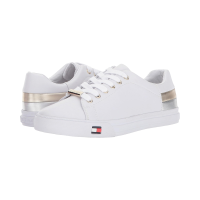 TOMMY HILFIGER女士休闲板鞋百搭舒适时尚镂空设计帆布运动鞋