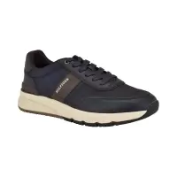 TOMMY HILFIGER男鞋休闲运动鞋时尚潮流百搭板鞋男士织物皮革拼接