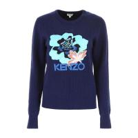 高田贤三(Kenzo)女款圆领套头针织衫刺绣亮片装饰休闲百搭运动卫