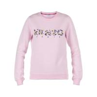 高田贤三(Kenzo)粉色棉质混纺花卉刺绣圆领长袖运动套头衫女