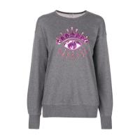 高田贤三(Kenzo)中灰色棉质卫衣圆领垮肩长袖松垮形状舒适百搭运