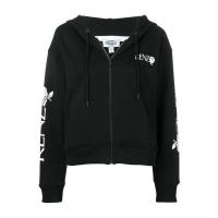 高田贤三(Kenzo)女款运动夹克抽绳兜帽罗纹长袖拉链开合胸前袖子