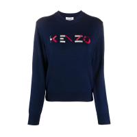 高田贤三(Kenzo)女款运动套衫刺绣徽标装饰长袖罗纹袖口下摆百搭