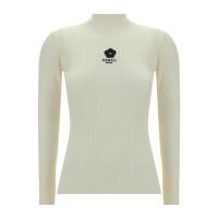 高田贤三(Kenzo)女士运动卫衣长袖针织衫徽标装饰小高领百搭配休