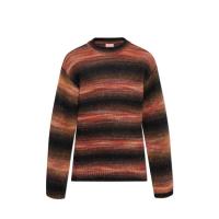 高田贤三(Kenzo)羊毛羊驼毛拼接运动卫衣男长袖圆领条纹休闲百搭