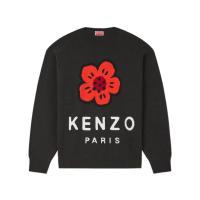 高田贤三(Kenzo)高街风格羊毛套衫长袖圆领嵌花针织男潮牌休闲外