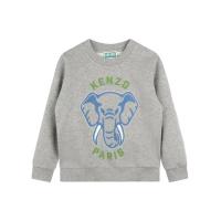 高田贤三(Kenzo)棉涤面料圆领卫衣男童正面刺绣徽标长袖休闲百搭