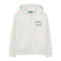 高田贤三(Kenzo)男童棉质运动卫衣经典连帽拉链开衫胸前刺绣LOGO