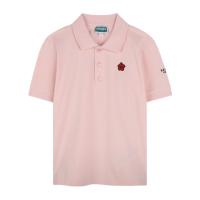 高田贤三(Kenzo)女孩花朵印花Polo衫棉质翻领短袖纽扣开合运动卫