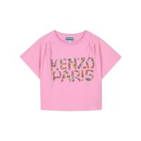 高田贤三(Kenzo)女孩运动卫衣圆领短袖有机棉舒适百搭配休闲T恤