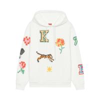 高田贤三(Kenzo)女运动卫衣套头衫连帽棉质舒适百搭配色刺绣休闲