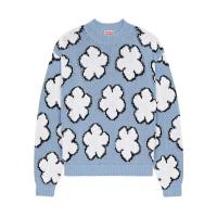 高田贤三(Kenzo)女士套头毛衣长袖圆领通体提花嵌花休闲运动百搭