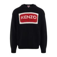 高田贤三(Kenzo)运动圆领毛衣男棉尼龙羊毛拼接嵌花徽标工艺纹理