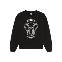 高田贤三(Kenzo)女运动卫衣圆领舒适百搭正面大象图案休闲套头衫