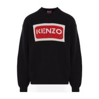 高田贤三(Kenzo)运动卫衣男款羊毛棉质拼接Kenzo风格徽标嵌花套头