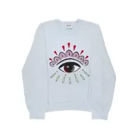 高田贤三(Kenzo)女孩圆领长袖套头图案运动卫衣潮童春秋百搭保暖