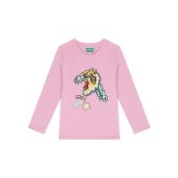 高田贤三(Kenzo)女孩运动卫衣纯棉长袖T恤老虎印花休闲百搭套头衫
