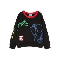 高田贤三(Kenzo)男孩运动卫衣长袖圆领棉质舒适百搭配色套头衫