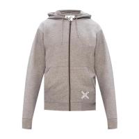 高田贤三(Kenzo)棉聚酯纤维拉链休闲长袖连帽夹克男运动卫衣外套