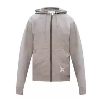 高田贤三(Kenzo)棉聚酯纤维拉链休闲长袖连帽夹克男运动卫衣外套