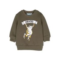 高田贤三(Kenzo)男童棉涤混纺圆领印花长袖套头卫衣运动休闲百搭