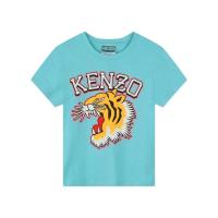 高田贤三(Kenzo)女孩运动卫衣圆领短袖有机棉T恤春秋季百搭休闲套