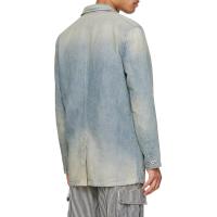 高田贤三(Kenzo)纯棉修身西装外套男平驳领单排扣撞色缝线休闲正