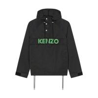 高田贤三(Kenzo)黑色连帽风衣男士运动外套防风防水透气连肩袖口