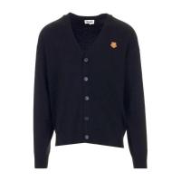 高田贤三(Kenzo)男款长袖图案羊毛开衫休闲百搭单排扣运动套头衫