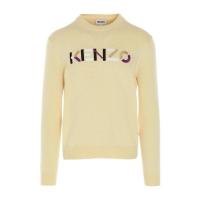 高田贤三(Kenzo)羊毛套衫男长袖圆领休闲百搭配色徽标运动卫衣