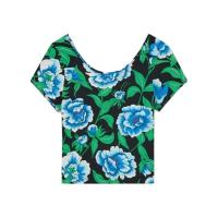 高田贤三(Kenzo)女运动卫衣短袖上衣女款花卉印花透气舒适休闲百