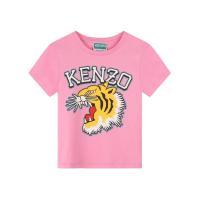 高田贤三(Kenzo)女孩运动卫衣有机棉印花圆领短袖透气舒适套头衫