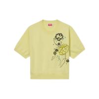 高田贤三(Kenzo)女款运动羊毛毛衣短袖圆领罗纹细节舒适百搭配色