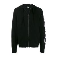 高田贤三(Kenzo)棉质舒适logo嵌花针织休闲长袖连帽拉链运动卫衣