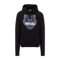 高田贤三(Kenzo)男款Tigerlogo刺绣连帽卫衣棉质舒适百搭休闲套头