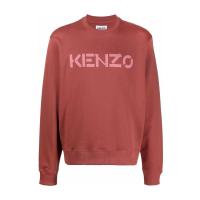 高田贤三(Kenzo)砖红色圆领长袖棉质卫衣男运动休闲潮牌logo印花