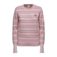 高田贤三(Kenzo)粉色棉质条纹卫衣长袖圆领休闲百搭运动女装