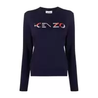 高田贤三(Kenzo)女运动卫衣圆领长袖罗纹下摆logo刺绣套头衫外套