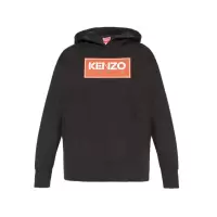 高田贤三(Kenzo)女士运动卫衣长袖弹力下摆袋鼠口袋时尚休闲连帽