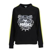 高田贤三(Kenzo)女士套头卫衣虎头刺绣休闲长袖罗纹圆领撞色侧幅