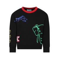 高田贤三(Kenzo)女童圆领长袖棉质印花卫衣休闲运动百搭套头衫