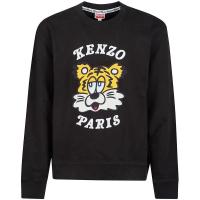 高田贤三(Kenzo)男士运动刺绣经典套头衫百搭休闲潮流黑色卫衣