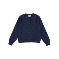 高田贤三(Kenzo)女孩运动卫衣长袖针织开衫圆领罗纹针织舒适百搭