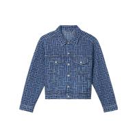 高田贤三(Kenzo)女款WEAVE牛仔夹克休闲百搭正面贴袋背面徽标装饰